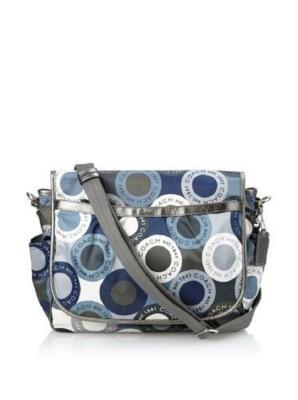 Coach Signature Snaphead F18377 Blue Multifunction Diaper Baby