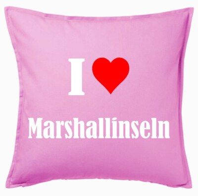 I Love Marshallinseln Kissenbezug Pink Ich Liebe Marshallinseln 148939