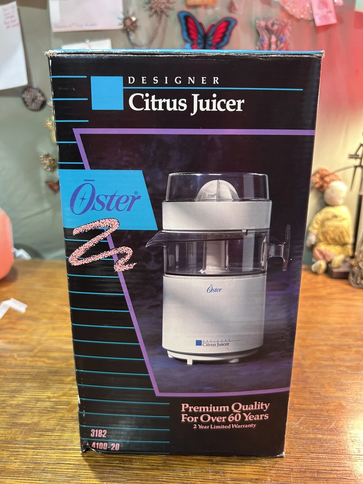 Oster Designer Citrus Juicer 1992 3182 4100-20 New Open Box