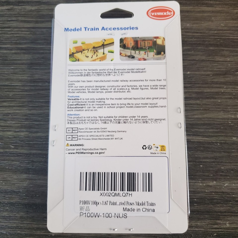 Evemodel Miniature HO 187 Scale Passenger People Train Accessories