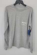 Huk Fishing Shirt Mens Small Gray Crew Neck Long Sleeve Performance Outdoor