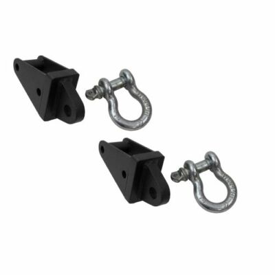 Fishbone FB22136 Tow Shackle Brackets D-Ring Frame Mounts Steel Black NEW