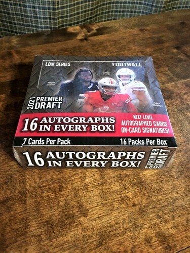 2021 Football Premier NFL Draft LOW Series SAGE Hobby Box 16 Autographs Sealed - 第 1/5 張圖片