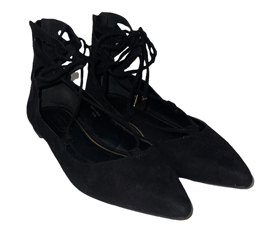 Однотонные женские туфли на плоской подошве Topshop