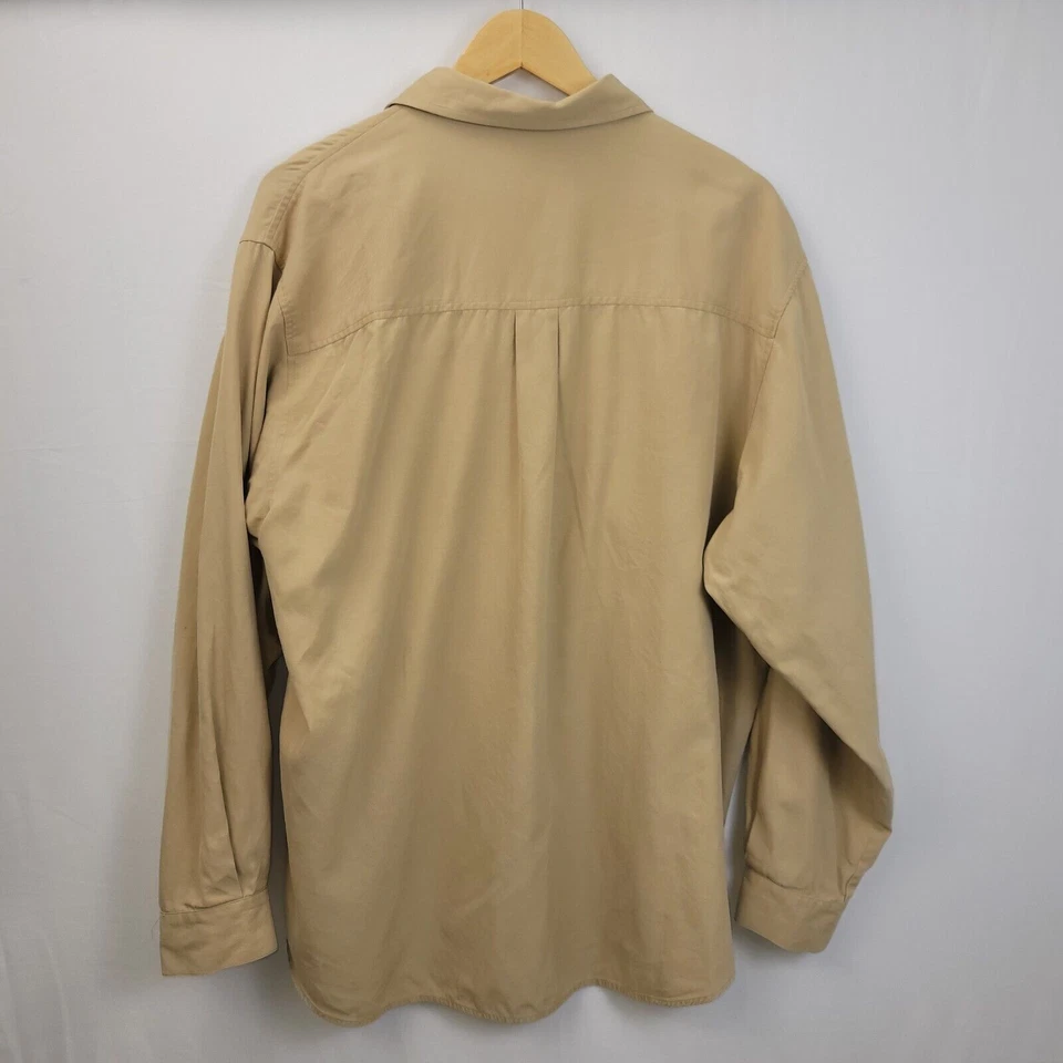 Cypress Grove Shirt Mens XL Tan Silk Blend Button Down Business Casual Career - Image 2 of 4