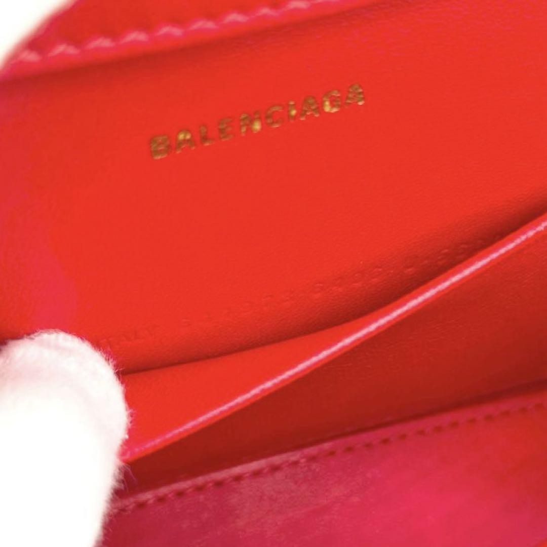 BALENCIAGA Bag: Hourglass 644973 Red W21.5H13.5D5.5cm w/o accessories;02 thumbnail 7