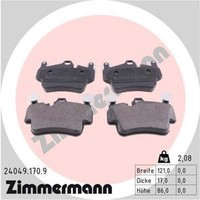 Zimmermann BremsbeläGe Bremsbelegsatz Vorne FüR Porsche 911 Cabriolet