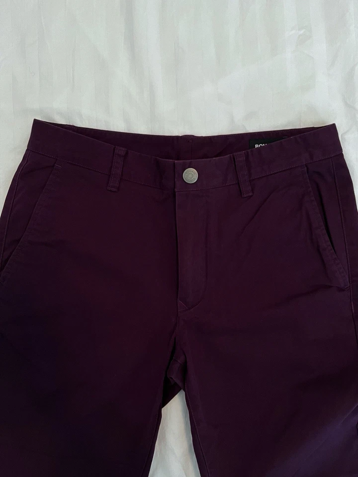 Chinos Bonobos Ajuste A Medida Talla 31 x 32 Borgoña Merlot Ciruela NUEVO sin etiquetas Foto 2 de 4