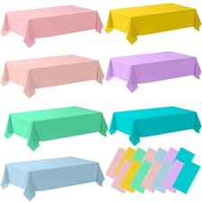TUZIANAN 14 Pack Pastel able Cloths 54x108 Inch