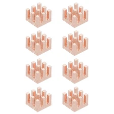 8 Pcs Copper Heatsink 7x7x5mm, Heat Sink Cooler Radiator for Raspberry Pi