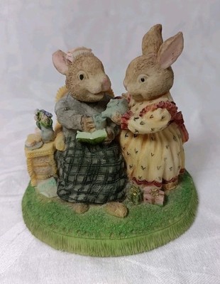 Vintage Resin Hase Figur Hase Ornament Beatrix Potter Stil Sammlerstück