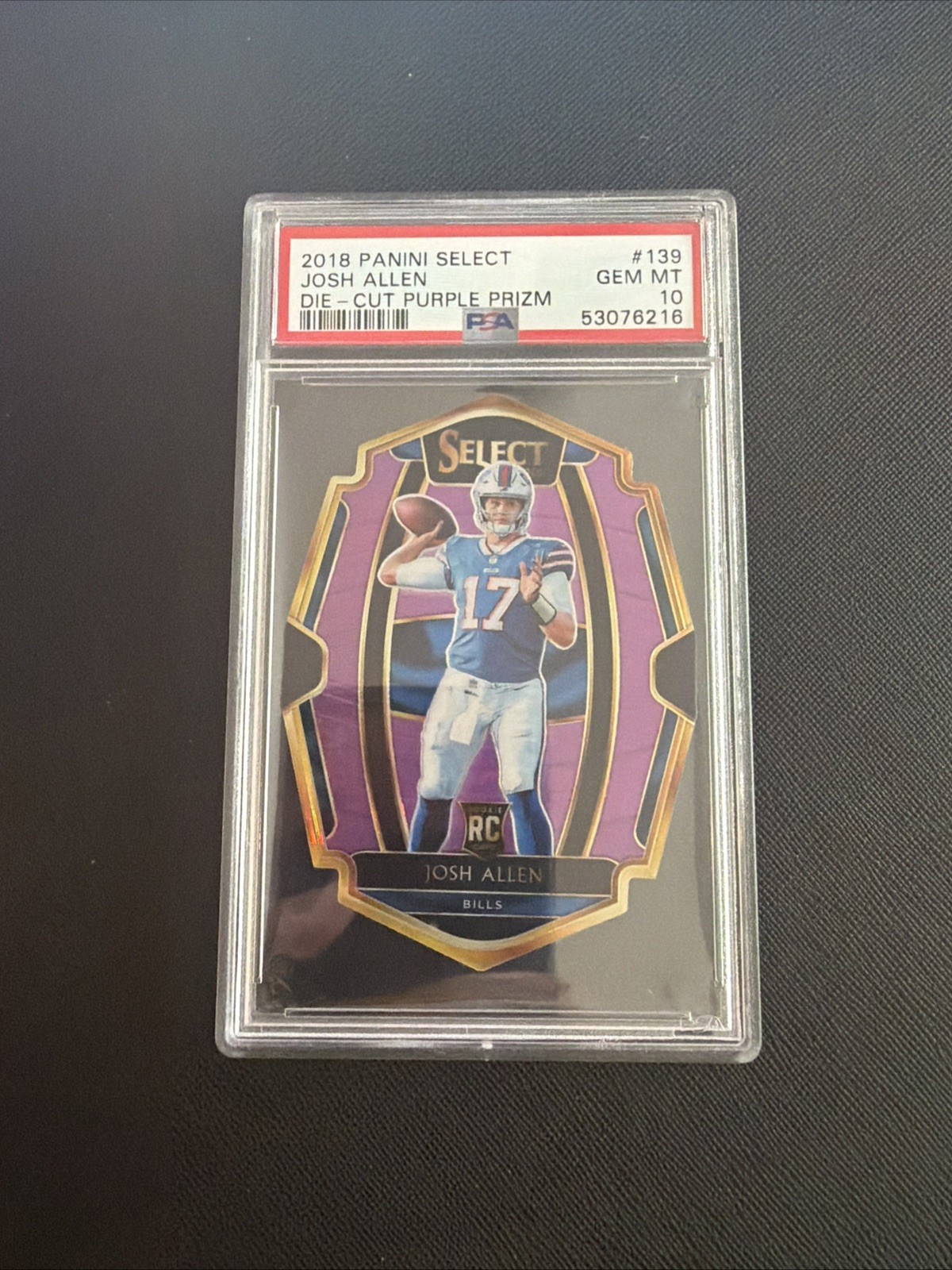 Josh Allen Panini Select #139 Die-Cut Purple