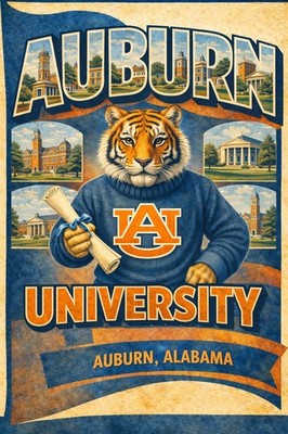   Auburn University Poster - 2023 Campus Art 24x36  Premium Gallery Print