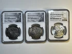 Morgan Silver Dollar - Brilliant Uncirculated NGC - Lot Of 3: 1885, 1886 & 1896