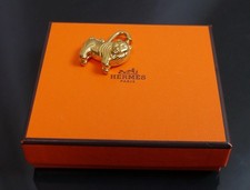 Authentic HERMES Cadena Charm Lion Metallic 9095