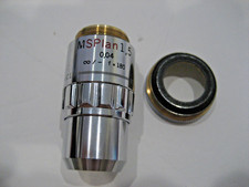 Olympus MSplan 1,5 0,04 f = 180 IC1.5 Microscope Objective with ring adapter.