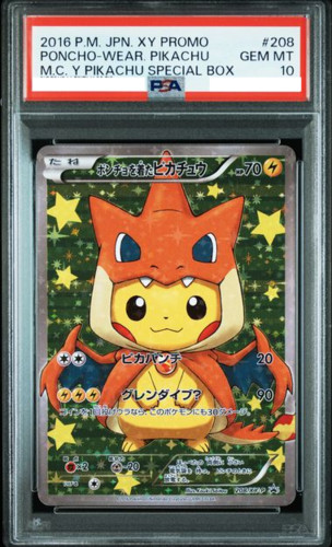 PSA 10 Poncho Wearing Pikachu Mega Charizard Y Promo 208/XY-P rare From Japan