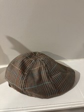 D&Y Mens Adjustable Plaid Newsboy Cap Brown B...