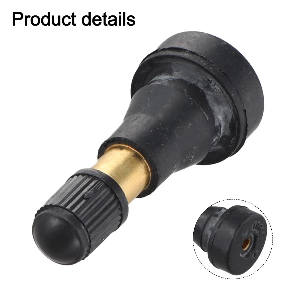 High Quality Tire Valve Stem Wheel Valve 45 X 18.5mm 4MPA Black + Gold - Image 2 of 4