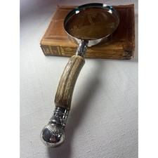 Antique Stag Horn Magnifying Glass Art Nouveau Unsigned Antler Handle