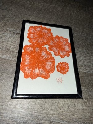 Homemade, Flower Drawing ~ Orange ~ (5x7in) By Maya R
