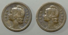 1930 Cape Verde coin lot of 2 - 10 Centavos
