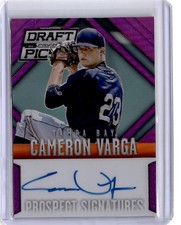 2014 Panini Prizm Perennial #60 Cameron Varga Prospect Auto Prizms Purple #/149
