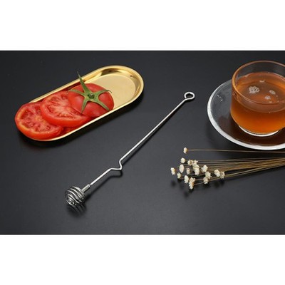 Reusable Stainless Steel Honey Stir Sticks 3Pcs for Drinking Syrup Silver