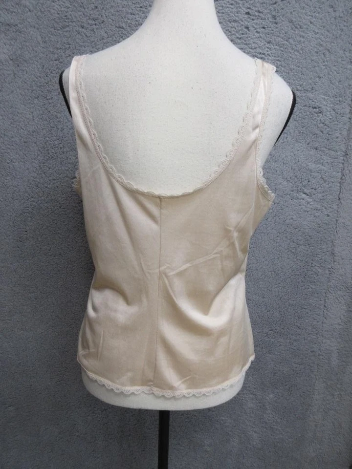 Винтажное женское белье 80-х Warners камзол 36 бежевый нейлон кружевная отделка сделано в США - Изображение 2 из 4