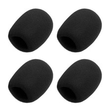 4pcs Microphone Foam Covers, 40mm 1.57" ID 10mm 0.39" Thickness, Black