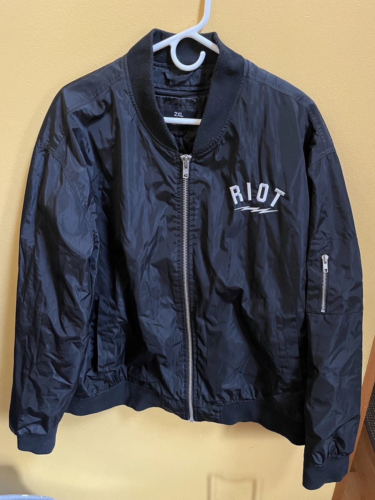 Riot Fest 2024 Black Bomber Jacket, Size 2XL image 1