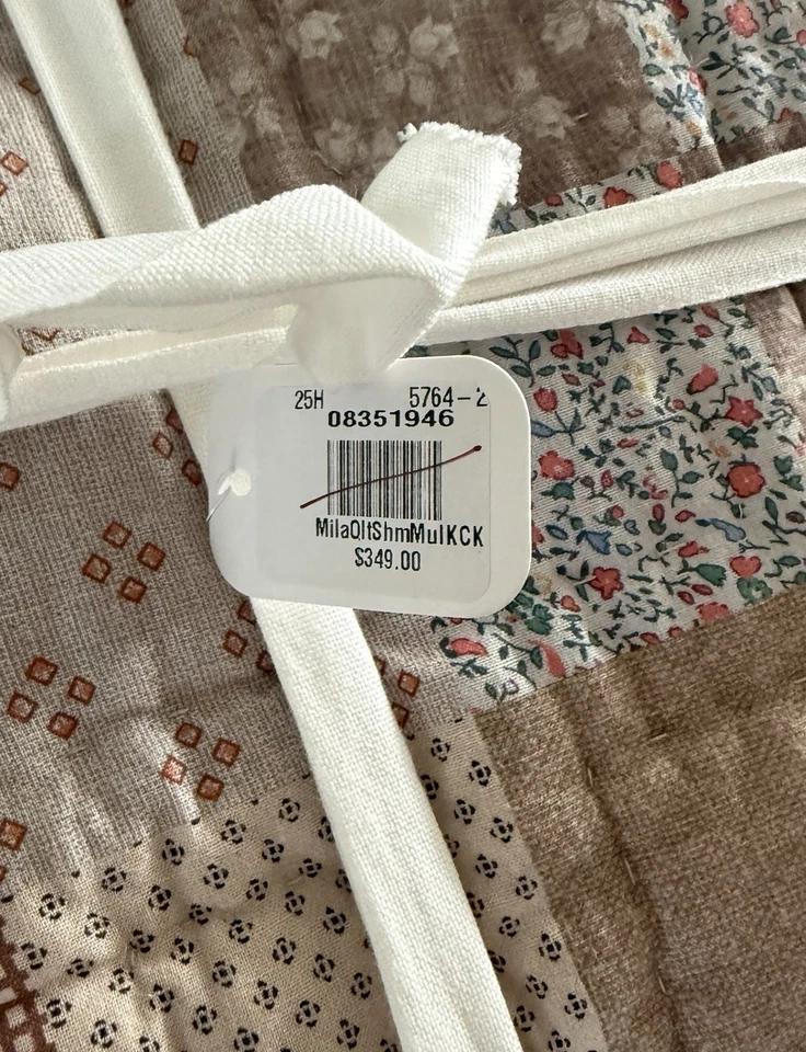 Pottery Barn Mila Reversible King Patchwork Quilt - Image 2 of 4