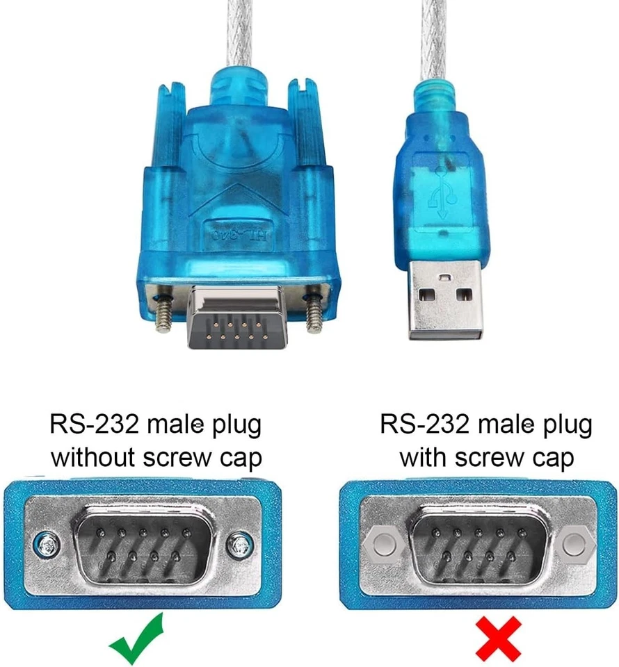 USB to RS232 Serial Cable Adapter DB9 9 Pin Male to USB 2.0 Type A with Chipset - image 3 of 4