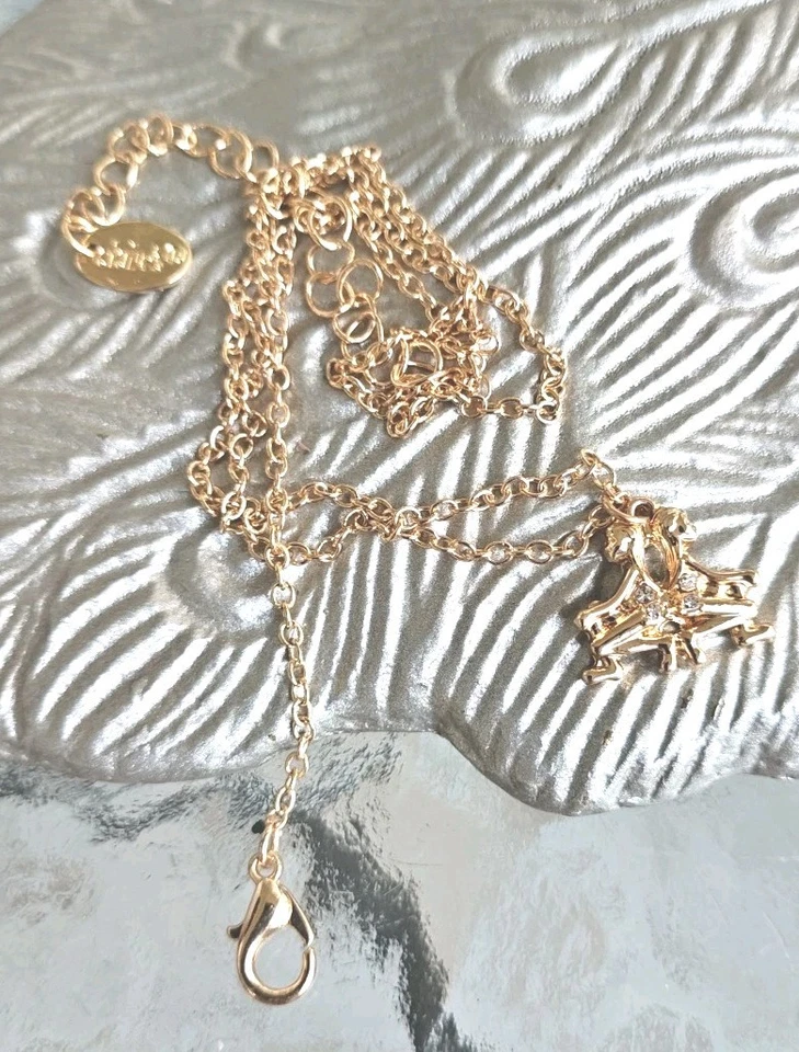 Collar Claire's Diamantes de Imitación Gemelas Niñas Tono Dorado Foto 2 de 4