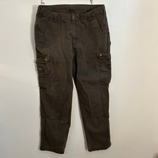 Carhartt Cargo Pants Mens Brown Ripstop Workwear Utility Trousers Distressed