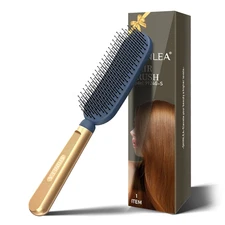 Slim Hair Brush for Fine Thin Thick Hair, Soft Double Nylon Bristles for Deep De