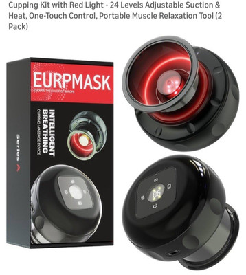 2 Pack 5-in-1 Electric Cupping Kit for Massage Therapy with Red Light Therapy