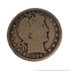 1906 Barber Half Dollar Coin 50 Cent Reeded New Orleans Collection United States