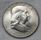 1948 P Franklin Silver Half Dollar UNC Unexamined
