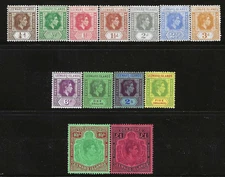 Leeward Islands (British) 1938 Scts #103-#115 Complete Set, Mint/NH-VLH, "KGVI"