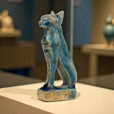 Ancient Egyptian Artifacts Of Authentic Cat Statue Of Egyptian Goddess Bastet Bc