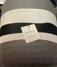 Hearth Hand Magnolia KING Texture Stripe Quilt Radiant Gray Comforter