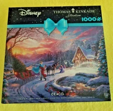 Disney Thomas Kincaid 1000 Pc Jigsaw Puzzle Cinderella Bringing Home The Tree