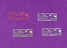 WITH LOVE die cuts scrapbook cards