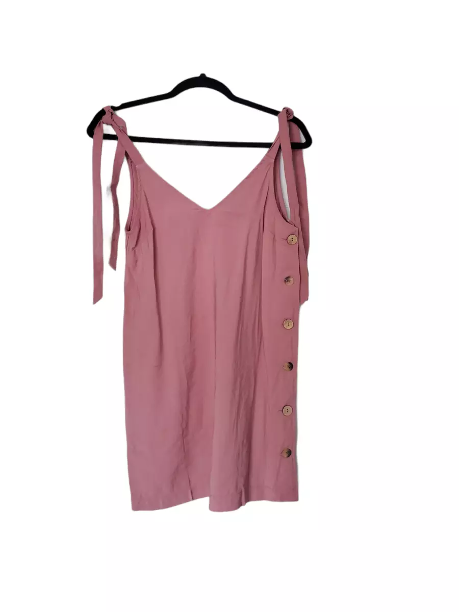 Topshop Size 2 Tilda Pink Side Button Mini Slip Dress eBay