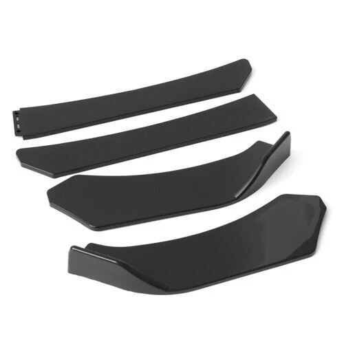 Parachoques delantero divisor de labios negro brillante + varillas de puntal para Subaru Outback 2012-2022 Foto 3 de 4