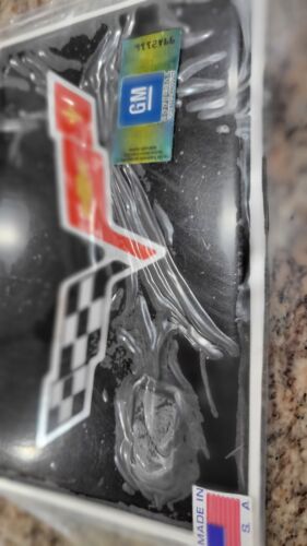 C6 Corvette Urethane Radiator Shroud or Fuse Box Emblem GM Chrome Black - Picture 2 of 2