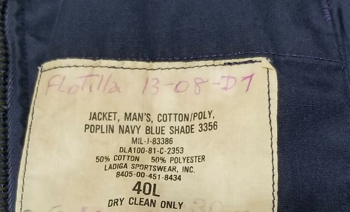 Vintage US Navy Military Uniform Jacket Poplin Navy Blue Vintage US Navy Military Uniform Jacket Poplin Navy Blue