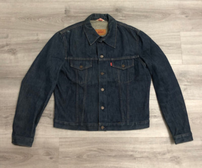 Vintage Levi's Denim Truckerjacke - 70500-09-17 - Größe 42 [p2p 22''] - Frankreich