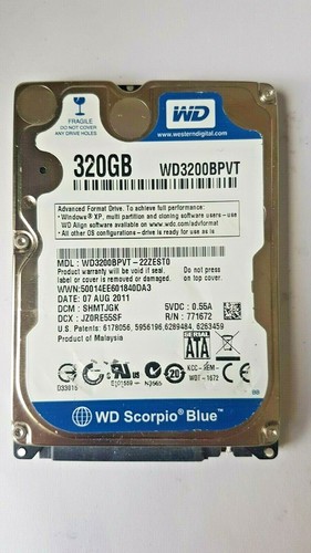 320 GB SATA Western Digital WD3200BPVT-22ZEST0 5400rpm 8MB Cache 2,5" Festplatte